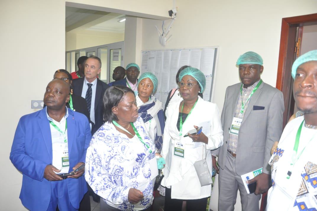 The delegation during the guided tour