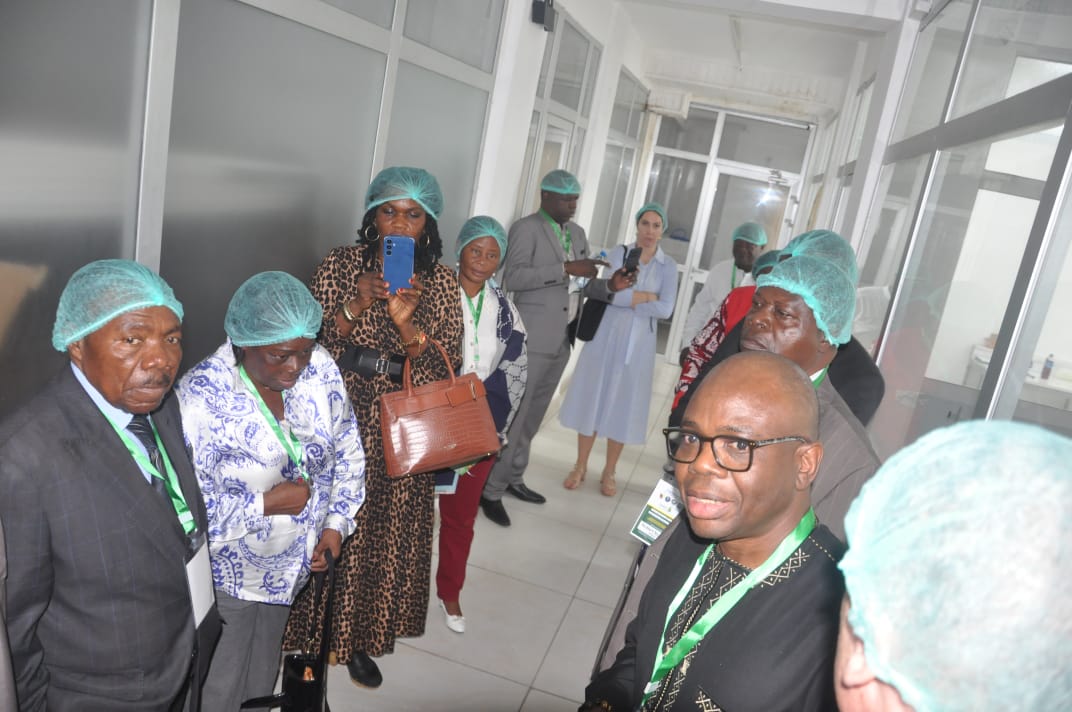 Participants in the laboratory corridors